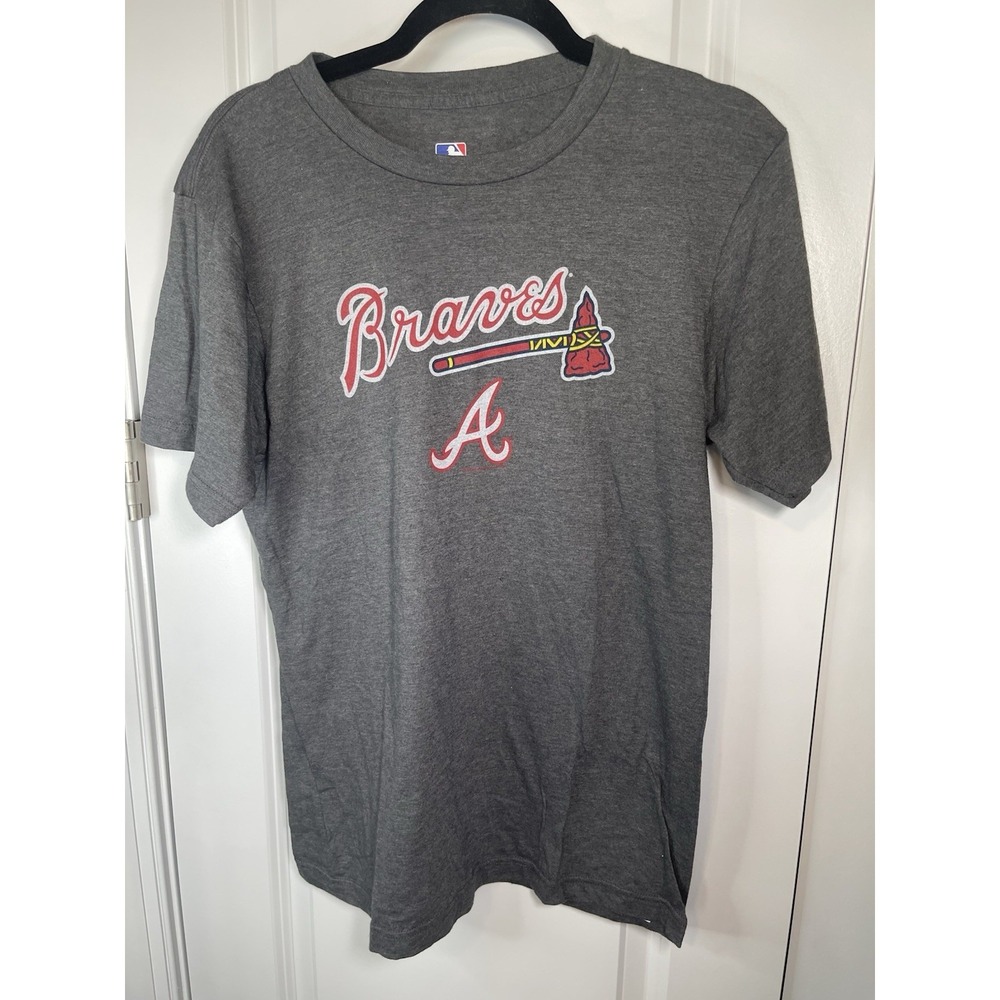 Atlanta‎ Braves Men's Gray T-shirt Size Medium Ring spun Soft MLB